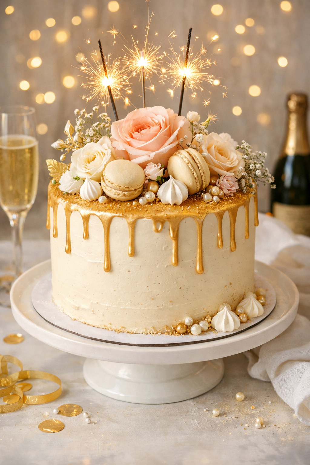 Blush celebration cake